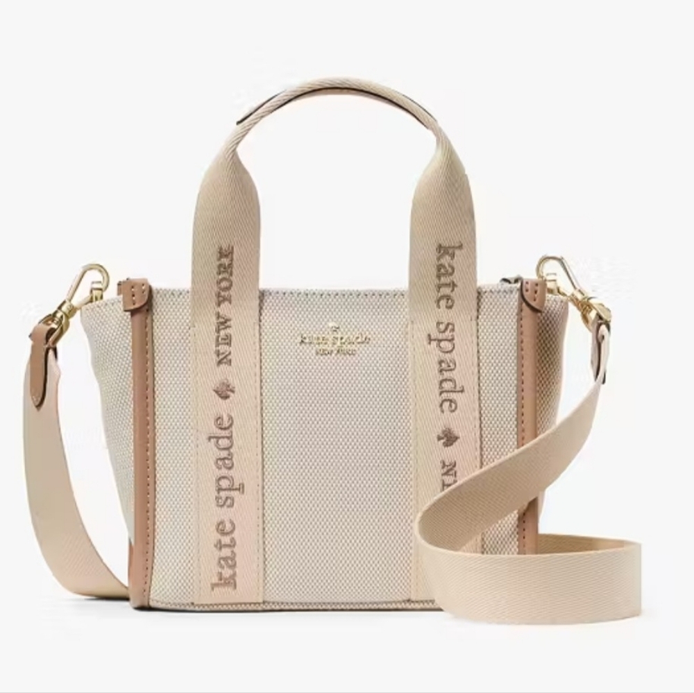 Kip Canvas Mini Tote- Light Fawn
